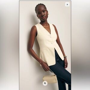 Reformation Casey Vest Cream